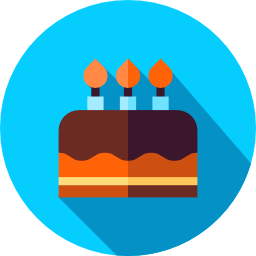 pastel de cumpleaños icono