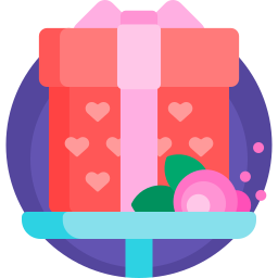 caja de regalo icono