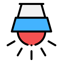 Lámpara de infrarrojos icono
