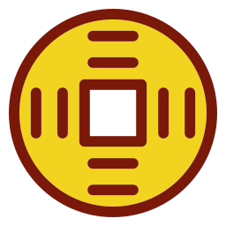 chińska moneta ikona
