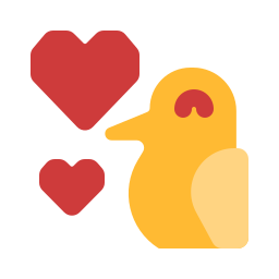 pájaro del amor icono