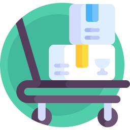 Trolley cart icon