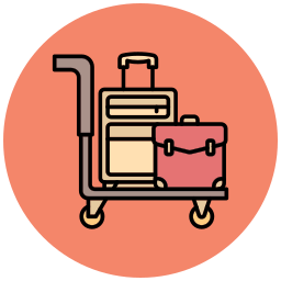 Luggage cart icon