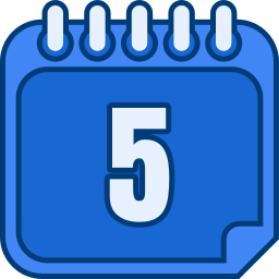 número 5 icono