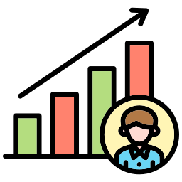 gráfico de crecimiento icono