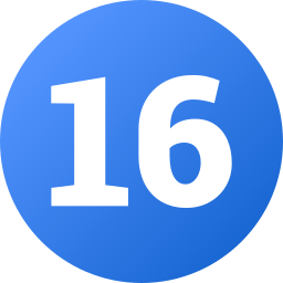 número 16 icono