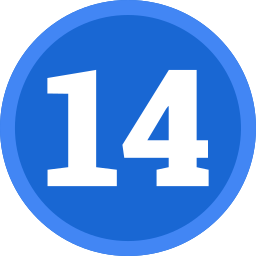 numer 14 ikona
