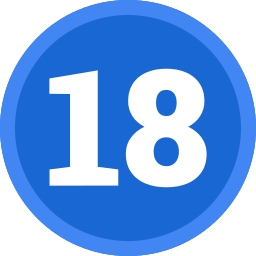 Число 18 иконка