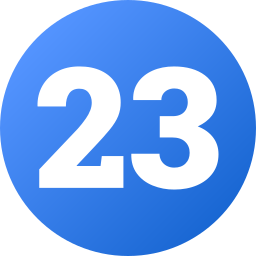 número 23 icono