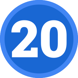 Number 20 icon