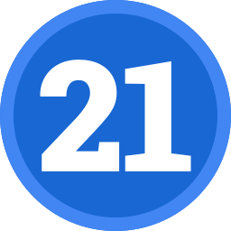Число 21 иконка