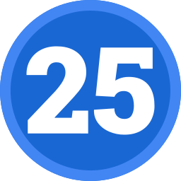 숫자 25 icon
