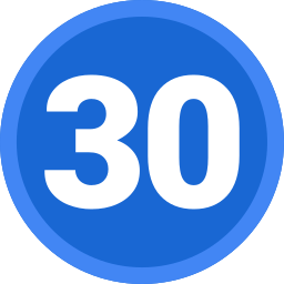 Number 30 icon