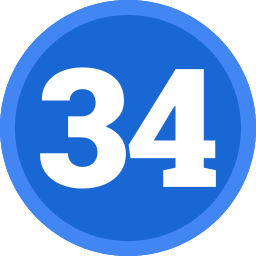 Thirty four icon