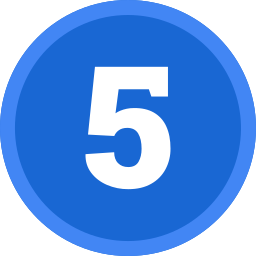 número 5 icono