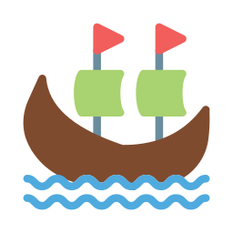 bateau viking Icône
