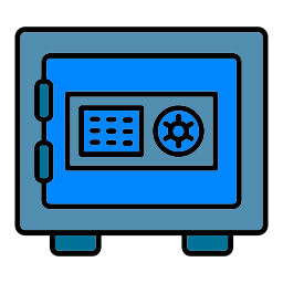 cassetta di sicurezza icona