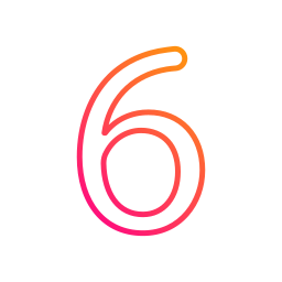 número 6 icono