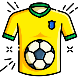 camiseta de futbol icono