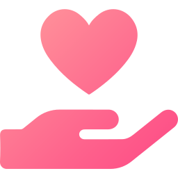 Hand heart icon