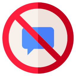 No talking icon