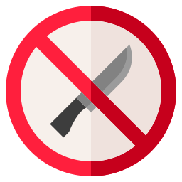 No sharp weapons icon