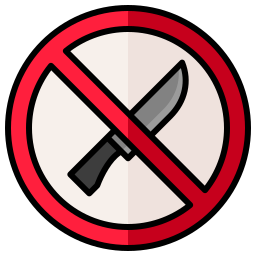 No sharp weapons icon