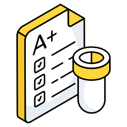 résultats de test Icône