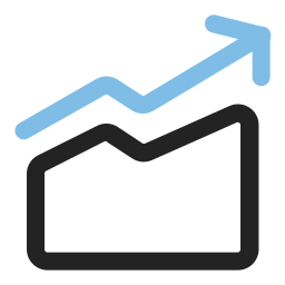 Growth graph icon