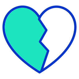 Broken heart icon