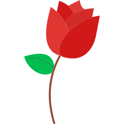 flor rosa icono