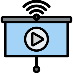 video en línea icono