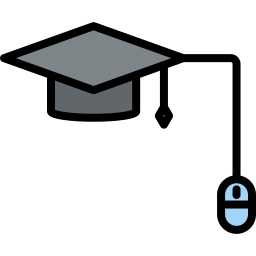 Online graduation icon