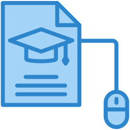 Online graduation icon