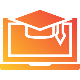 graduación en línea icono