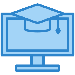 graduación en línea icono