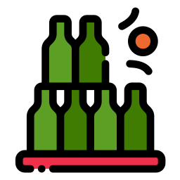 Bottle throw icon