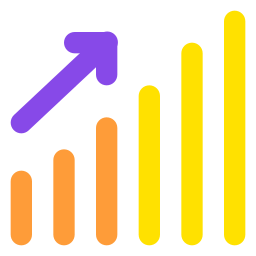 graphique de croissance Icône