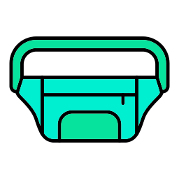 Waist bag icon