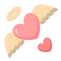 Heart wings icon