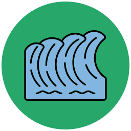 Sea waves icon