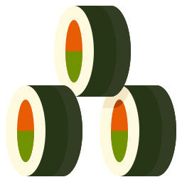 rollo de sushi icono