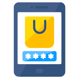 Mobile shopping icon