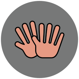 Cleaning gloves icon