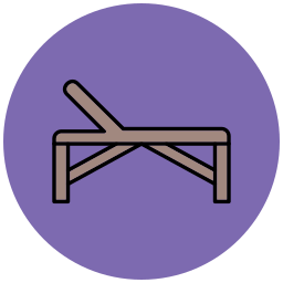 Physiotherapy table icon