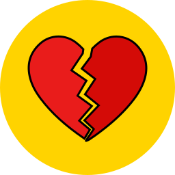 Broken heart icon