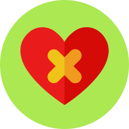corazón herido icono