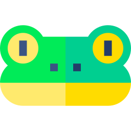 rana della foresta color smeraldo icona