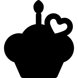 verjaardag muffin icoon