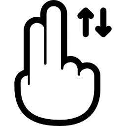 verticaal scrollen icoon
